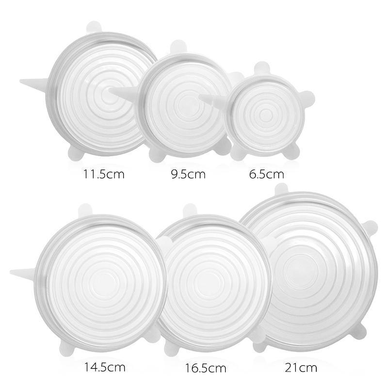 Stretch & Fit - Tampas de Silicone Flexivel (6pcs)